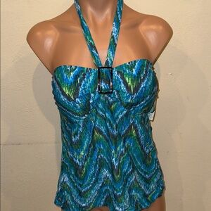 NWT Island escape Tankini set bandeau size 14